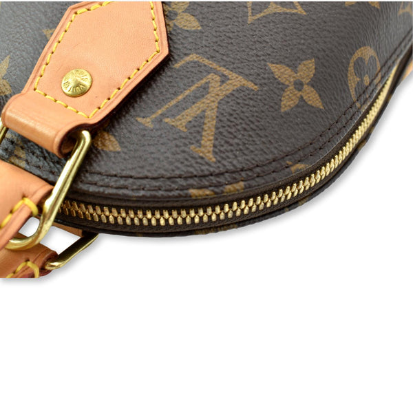 LOUIS VUITTON Alma BB Monogram Canvas Satchel Crossbody Bag Brown