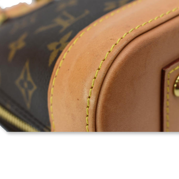 LOUIS VUITTON Alma BB Monogram Canvas Satchel Crossbody Bag Brown