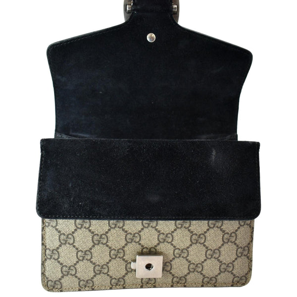 GUCCI Dionysus Mini GG Supreme Canvas Crossbody Bag Beige 421970