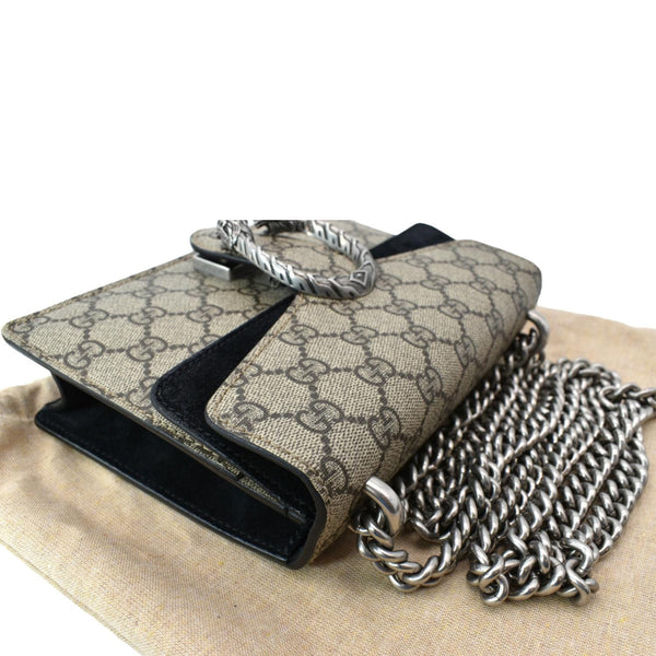 GUCCI Dionysus Mini GG Supreme Canvas Crossbody Bag Beige 421970
