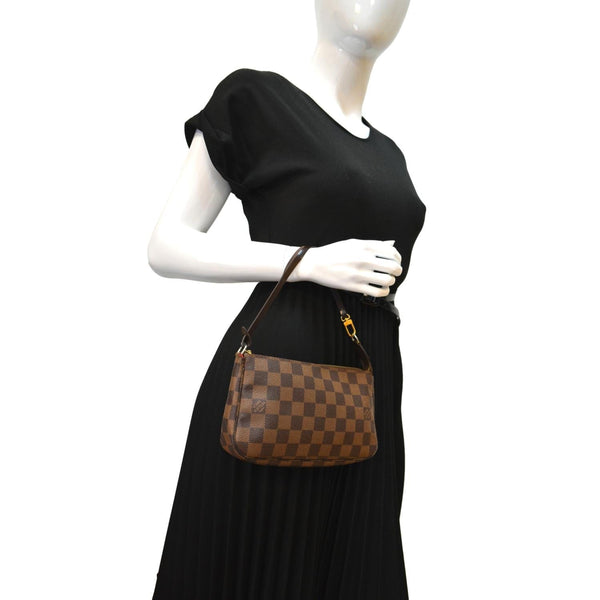 LOUIS VUITTON Pochette Damier Ebene Accessories Pouch Brown