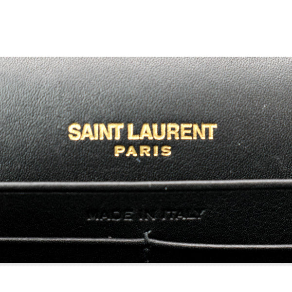 YVES SAINT LAURENT Kate Monogram Leopard Print Shoulder Bag Black - New Year Deals