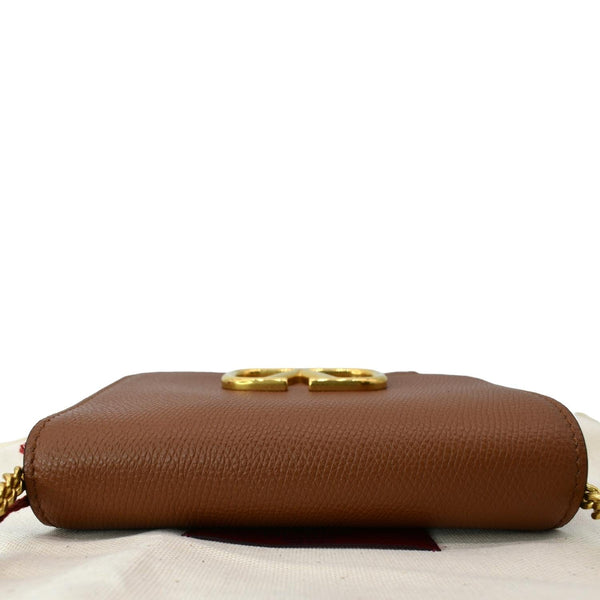 VALENTINO Garavani Vsling Mini Leather Shoulder Bag Brown