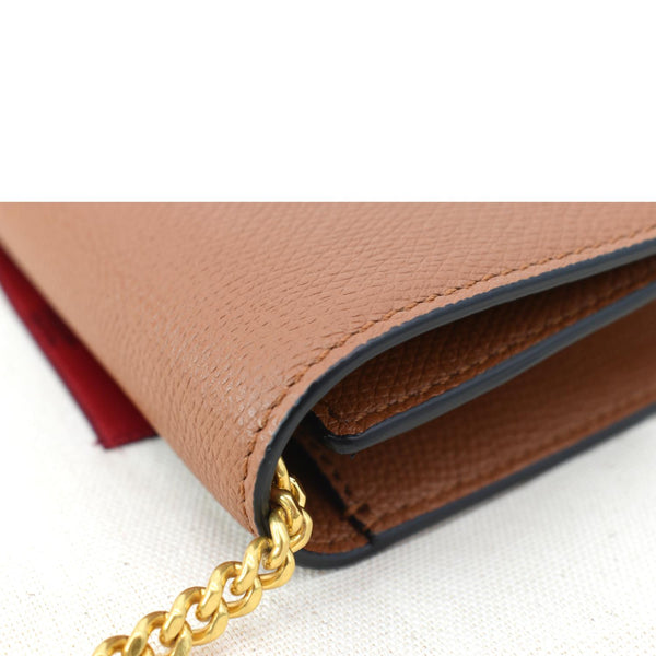 VALENTINO Garavani Vsling Mini Leather Shoulder Bag Brown