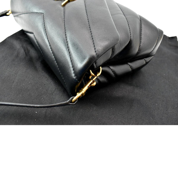 YVES SAINT LAURENT Loulou Toy Matelasse Leather Crossbody Bag Black