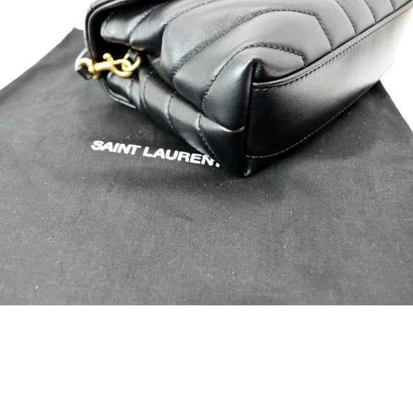 YVES SAINT LAURENT Loulou Toy Matelasse Leather Crossbody Bag Black