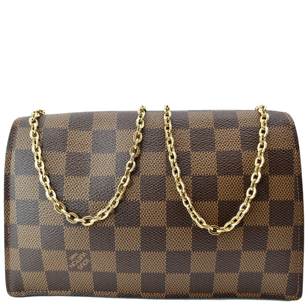 LOUIS VUITTON Croisette Damier Ebene Crossbody Bag Brown