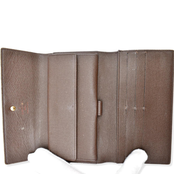 LOUIS VUITTON Sarah Monogram Canvas Wallet Brown