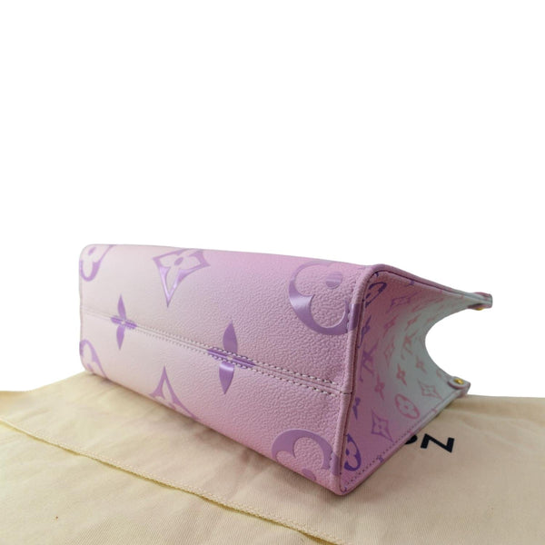 LOUIS VUITTON Onthego PM Monogram Coated Canvas Tote Sunrise Pastel