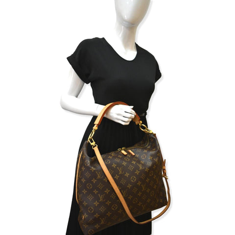 LOUIS VUITTON Sully MM Monogram Canvas Shoulder Bag Brown