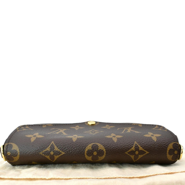 LOUIS VUITTON Felicie Strap & Go Pochette Monogram Canvas Shoulder Bag Brown
