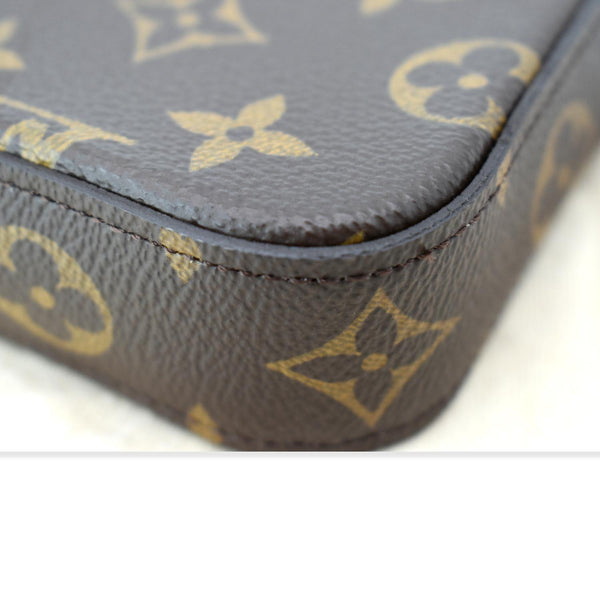 LOUIS VUITTON Felicie Strap & Go Pochette Monogram Canvas Shoulder Bag Brown