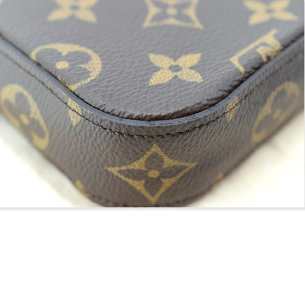 LOUIS VUITTON Felicie Strap & Go Pochette Monogram Canvas Shoulder Bag Brown