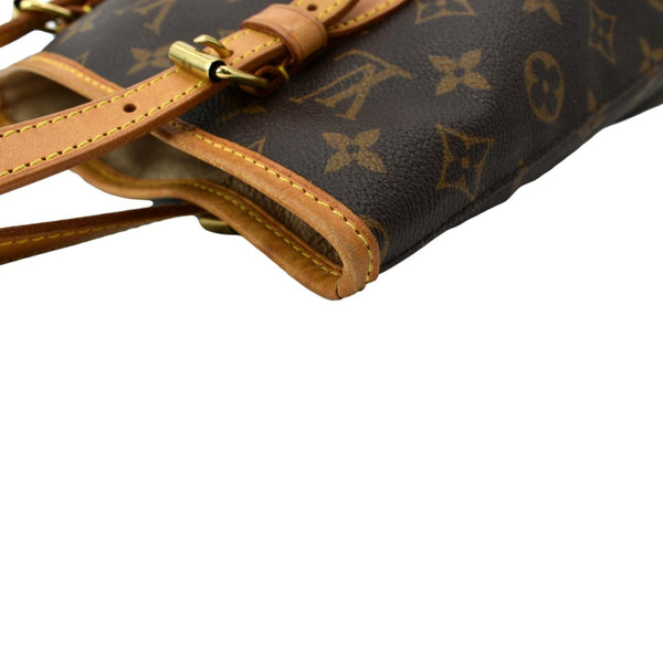 LOUIS VUITTON Petit Bucket Monogram Canvas Shoulder Bag Brown