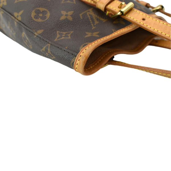 LOUIS VUITTON Petit Bucket Monogram Canvas Shoulder Bag Brown