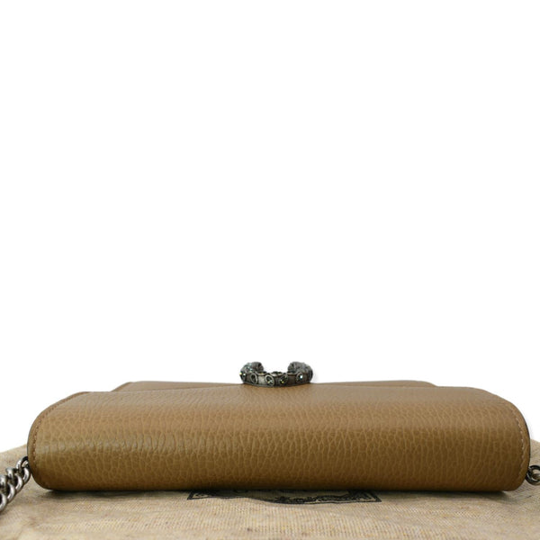 GUCCI Dionysus Mini Leather Chain Shoulder Bag Tan 401231