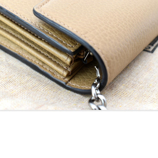 GUCCI Dionysus Mini Leather Chain Shoulder Bag Tan 401231
