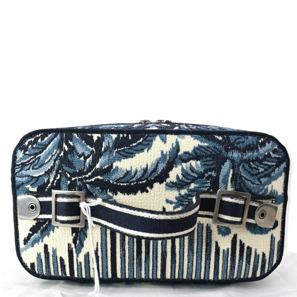 CHRISTIAN DIOR DiorTravel Oblique Embroidery Vanity Case Blue