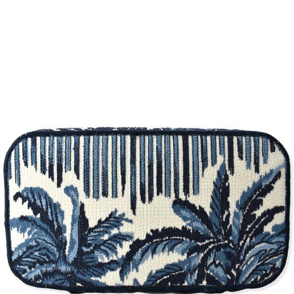 CHRISTIAN DIOR DiorTravel Oblique Embroidery Vanity Case Blue