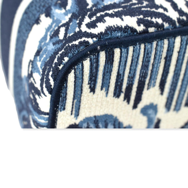 CHRISTIAN DIOR DiorTravel Oblique Embroidery Vanity Case Blue