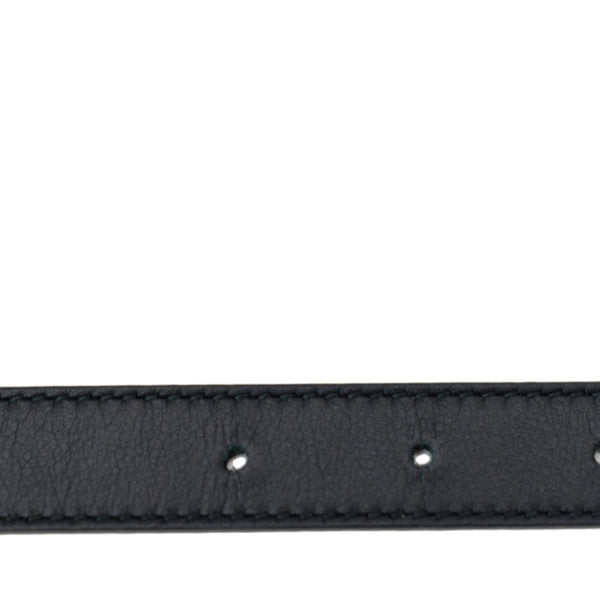 GUCCI Double G Buckle Leather Belt Black 409417
