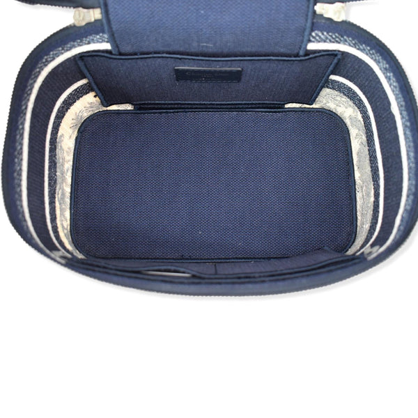 CHRISTIAN DIOR DiorTravel Oblique Embroidery Vanity Case Blue