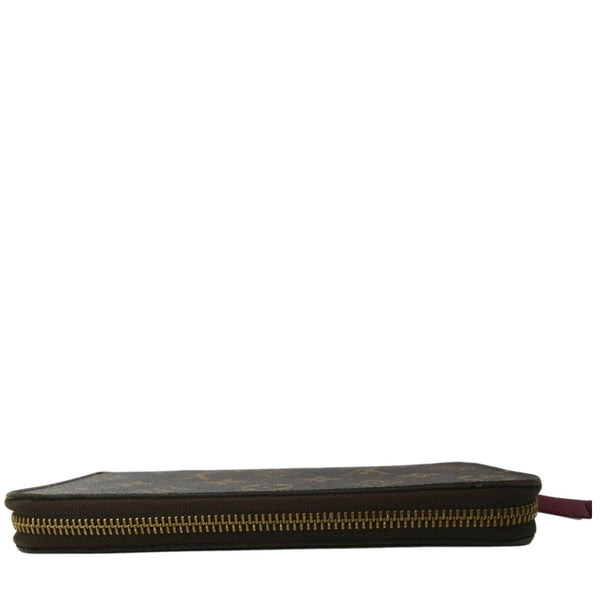 LOUIS VUITTON Clemence Monogram Canvas Zippy Wallet Brown