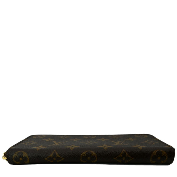 LOUIS VUITTON Clemence Monogram Canvas Zippy Wallet Brown