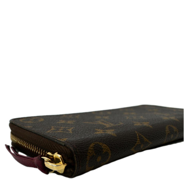 LOUIS VUITTON Clemence Monogram Canvas Zippy Wallet Brown
