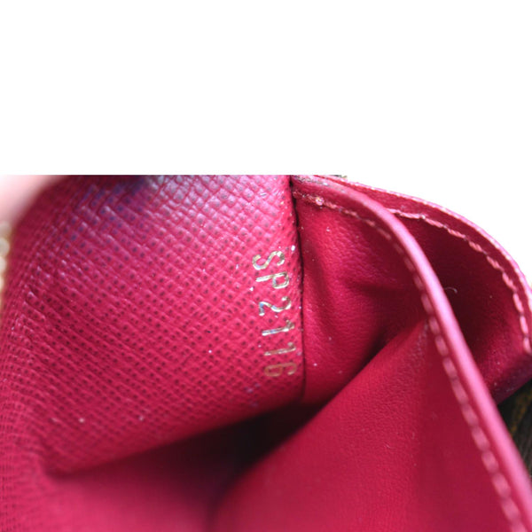 LOUIS VUITTON Clemence Monogram Canvas Zippy Wallet Brown