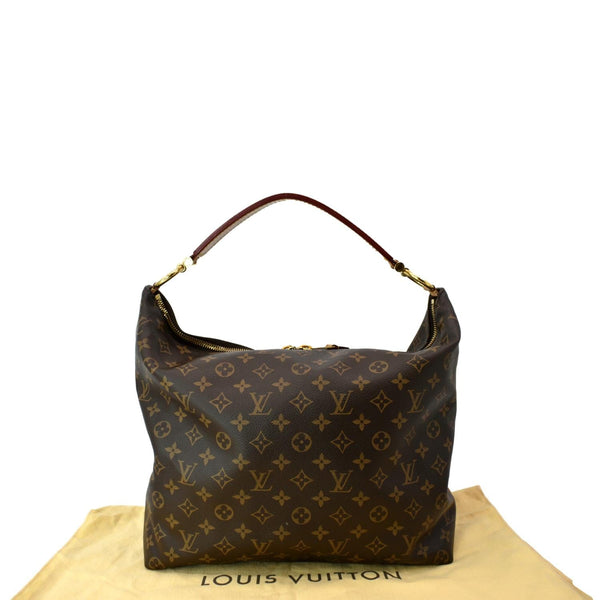 LOUIS VUITTON Sully MM Monogram Canvas Shoulder Bag Brown