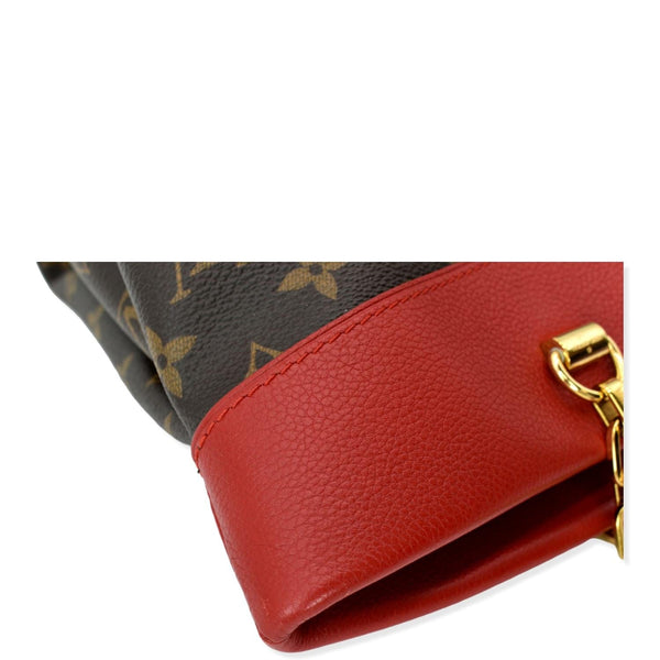 LOUIS VUITTON Pallas Chain Monogram Canvas Shopper Tote Bag Brown