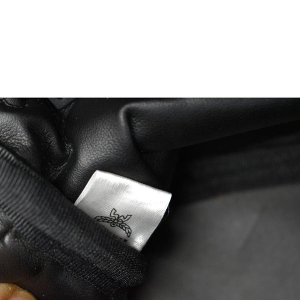 MCM Stark Bebe Boo Studded Mini Visetos Logo Leather Backpack Bag Pink