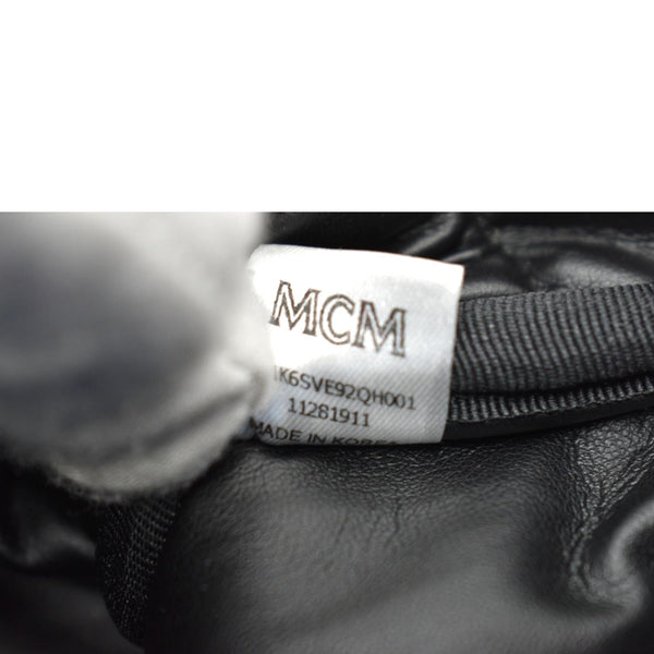 MCM Stark Bebe Boo Studded Mini Visetos Logo Leather Backpack Bag Pink