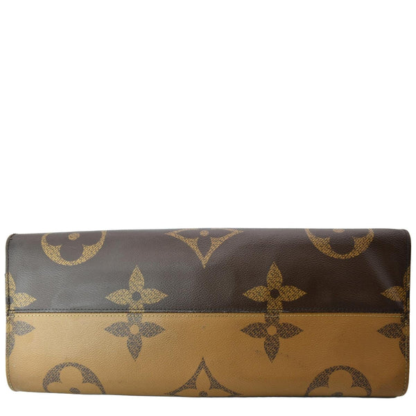 LOUIS VUITTON Onthego GM Giant Monogram Canvas Tote Shoulder Bag Brown