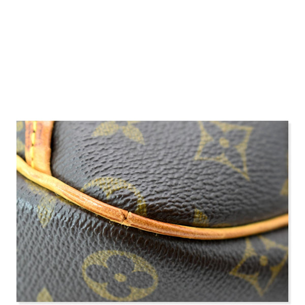 LOUIS VUITTON Deauville Boston Monogram Canvas Satchel Bag Brown