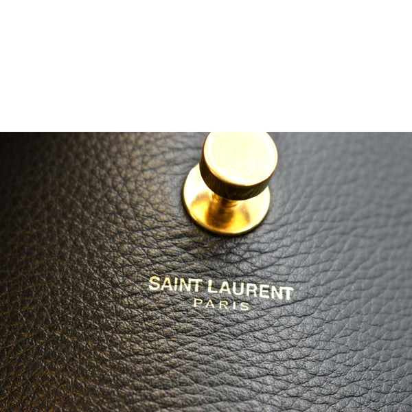 YVES SAINT LAURENT Muse Two Medium Calfskin Satchel Shoulder Bag Black