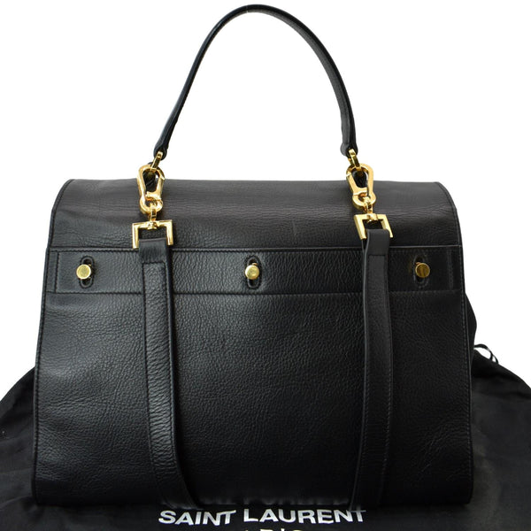 YVES SAINT LAURENT Muse Two Medium Calfskin Satchel Shoulder Bag Black