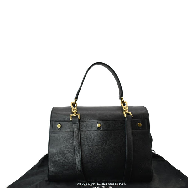 YVES SAINT LAURENT Muse Two Medium Calfskin Satchel Shoulder Bag Black