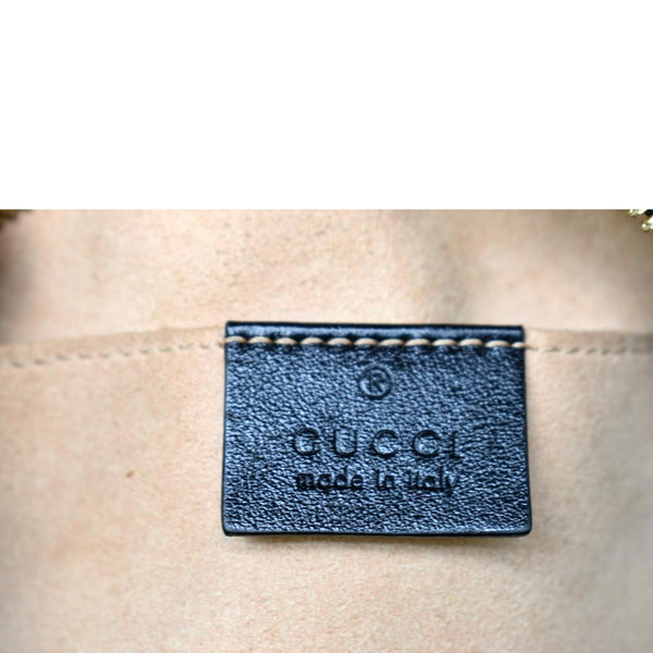 GUCCI GG Marmont Small Matelasse Canvas Leather Crossbody Bag Beige 447632