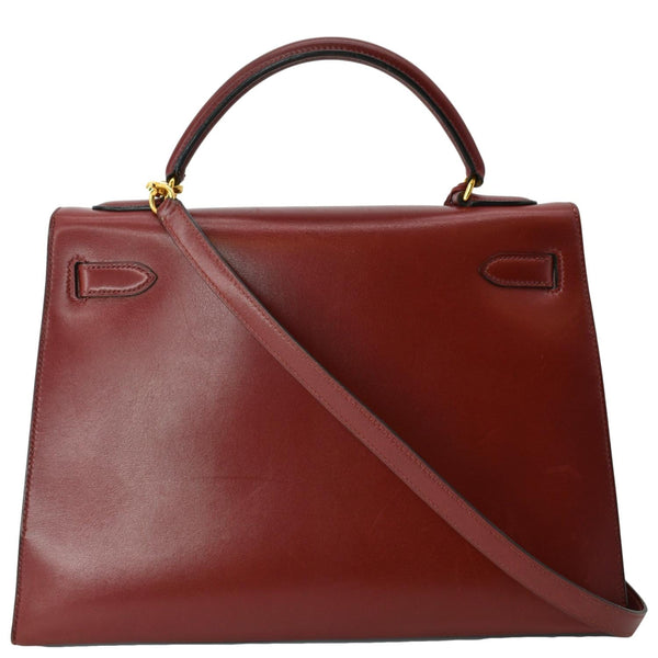 HERMES Vintage Kelly Sellier 32 Box Leather Satchel Bag Red