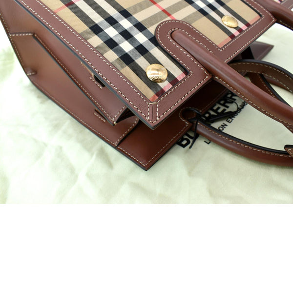 Burberry Vintage Check Two Handle Title Bag Multicolor Bod
