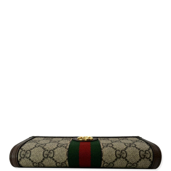 GUCCI Ophidia GG Continental Supreme Canvas Wallet Beige 523153