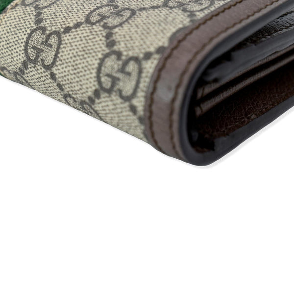 GUCCI Ophidia GG Continental Supreme Canvas Wallet Beige 523153