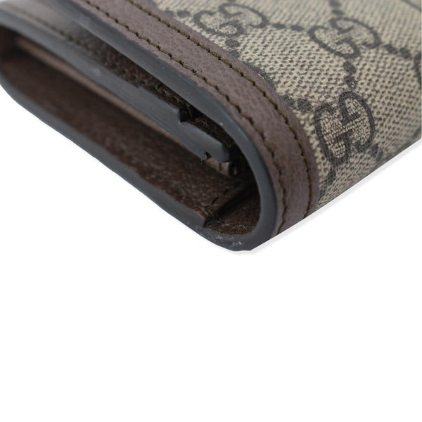 GUCCI Ophidia GG Continental Supreme Canvas Wallet Beige 523153