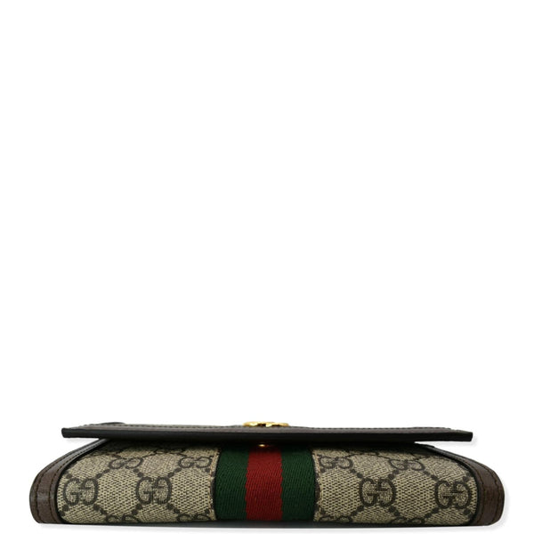 GUCCI Ophidia GG Continental Supreme Canvas Wallet Beige 523153