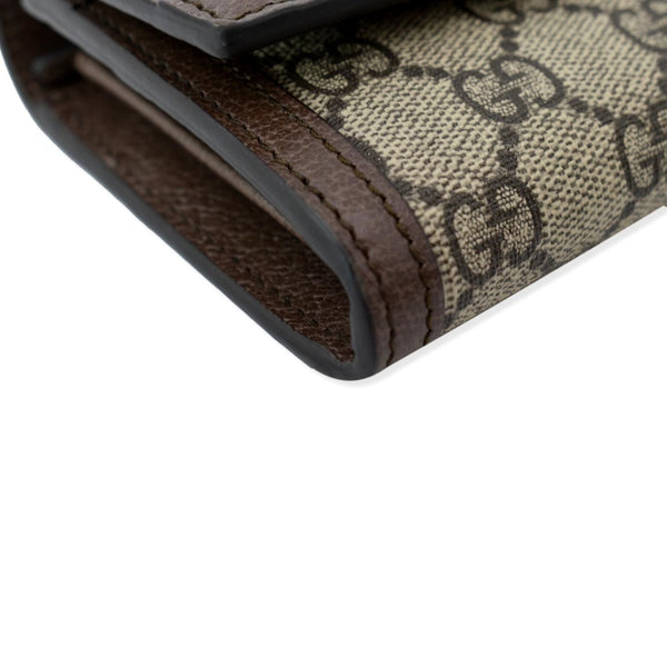 GUCCI Ophidia GG Continental Supreme Canvas Wallet Beige 523153