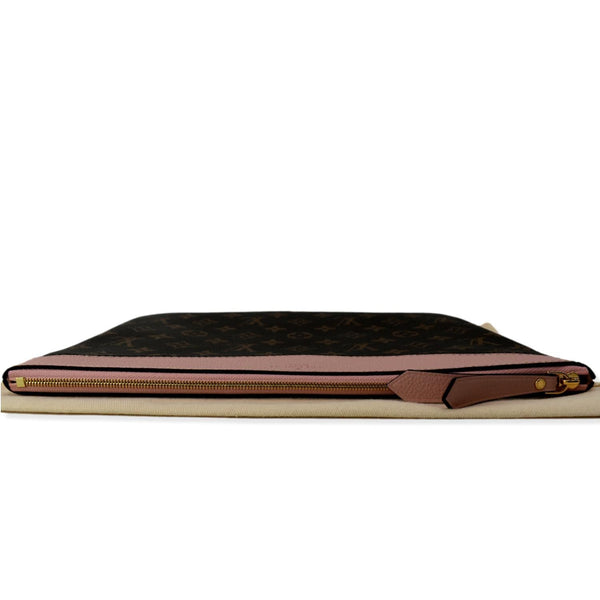 LOUIS VUITTON Daily Pouch Monogram Canvas Clutch Bag Rose Poudre