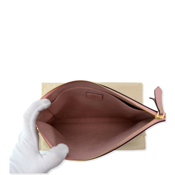 LOUIS VUITTON Daily Pouch Monogram Canvas Clutch Bag Rose Poudre