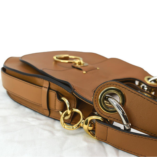 CHLOE Tess Hobo Calfskin Leather Crossbody Bag Camel